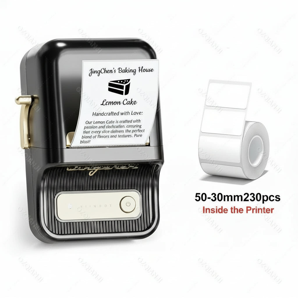 B21 B21PRO Mini Adhesive Label Printer Wireless Portable Thermal Inkless Maker Photo Barcode Pricetag Sticker 200 300Dpi