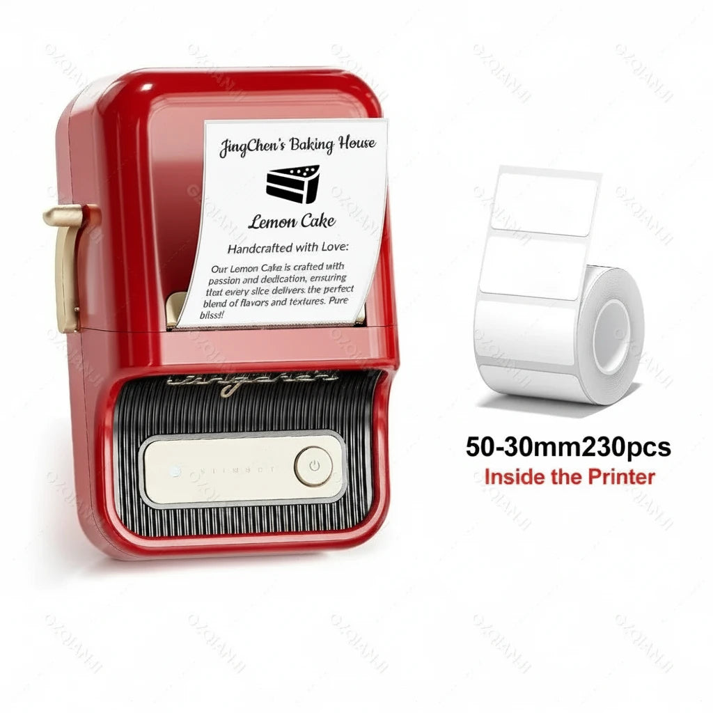 B21 B21PRO Mini Adhesive Label Printer Wireless Portable Thermal Inkless Maker Photo Barcode Pricetag Sticker 200 300Dpi